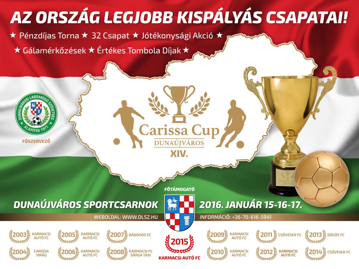 XIV. Carissa Kispályás Labdarúgó Kupa 2016